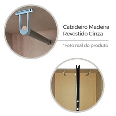 Guarda-Roupa Solteiro Panamá 4 Portas 2 Gavetas Branco - Fellicci