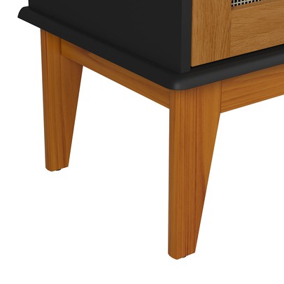 Balcão Buffet Denver 1 Porta 1 Prateleira Preto/Nature - Tebarrot