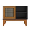 Balcão Buffet Denver 1 Porta 1 Prateleira Preto/Nature - Tebarrot
