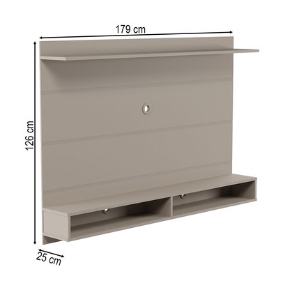 Painel para TV Até 65 Polegadas Marte 1 Prateleira Off White - Tebarrot