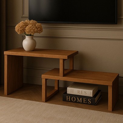 Rack para TV Até 70 Polegadas Netuno Nature - Tebarrot