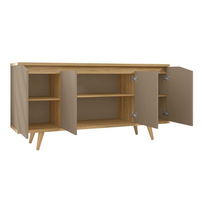 Balcão Buffet Gracyella 4 Portas Fendi/Hannover - Pnr Móveis