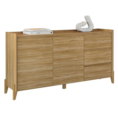 Balcão Buffet Cervionne 3 Gavetas 2 Portas Hannover - Pnr Móveis