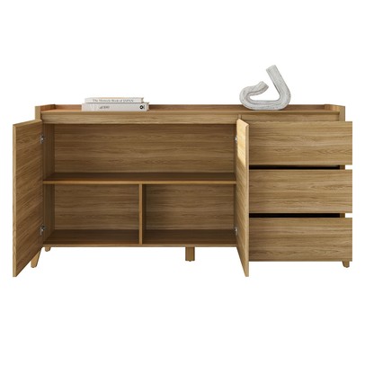 Balcão Buffet Cervionne 3 Gavetas 2 Portas Hannover - Pnr Móveis