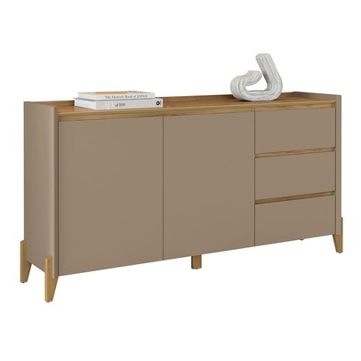 Balcão Buffet Cervionne 3 Gavetas 2 Portas Hannover/Fendi - Pnr Móveis