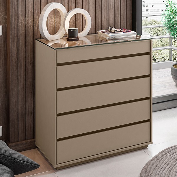 Cômoda Rabat 5 Gavetas Fendi - Pnr Móveis