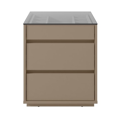 Mesa de Cabeceira Villach 3 Gavetas Fendi - Pnr Móveis