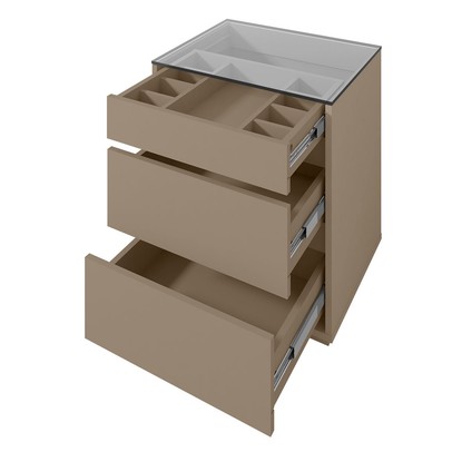 Mesa de Cabeceira Villach 3 Gavetas Fendi - Pnr Móveis