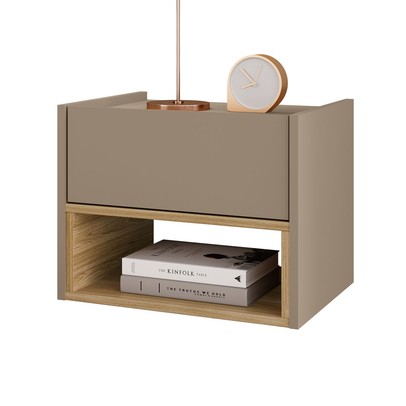 Mesa de Cabeceira Autentic 1 Gaveta Fendi/Hannover - Pnr Móveis