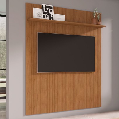 Painel para TV Até 60 Polegadas Aléria 1 Prateleira Cedro - Pnr Móveis