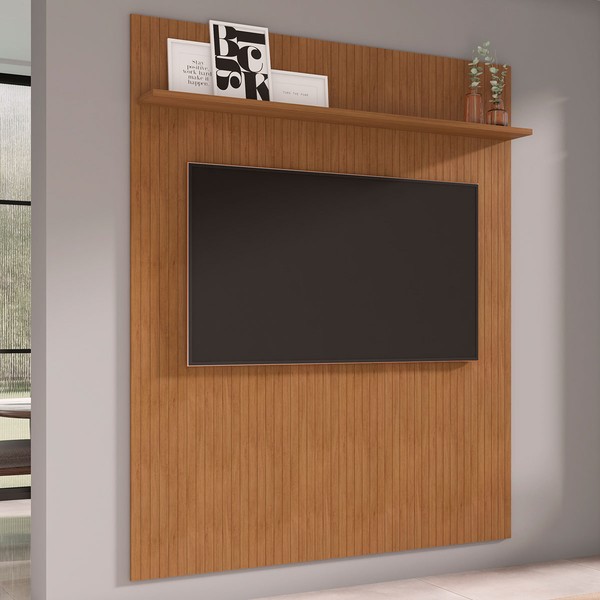 Painel para TV Até 60 Polegadas Aléria 1 Prateleira Cedro - Pnr Móveis
