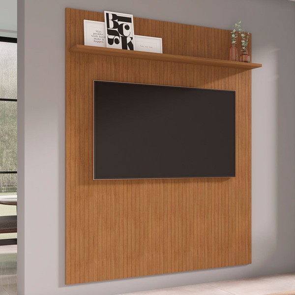 Painel para TV Até 70 Polegadas Aléria 1 Prateleira Cedro - Pnr Móveis