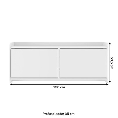 Sapateira Monalisa 2 Portas Branco - Pnr Móveis