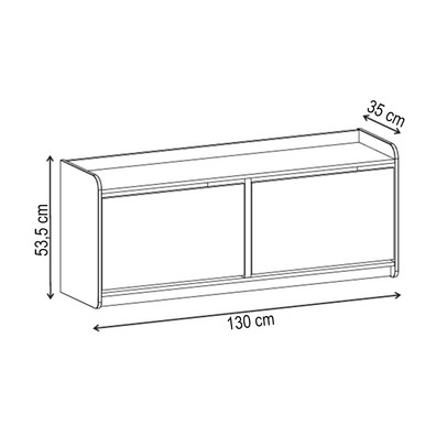 Sapateira Vichy 2 Portas Hannover - Pnr Móveis