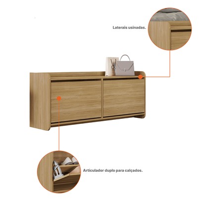 Sapateira Vichy 2 Portas Hannover - Pnr Móveis