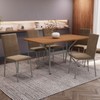 Mesa de Jantar 6 Lugares Vitta Nikel/Cappuccino - Kappesberg