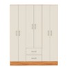 Guarda-Roupa Casal Jamaica 6 Portas 2 Gavetas Cinamomo/Off White - Fellicci