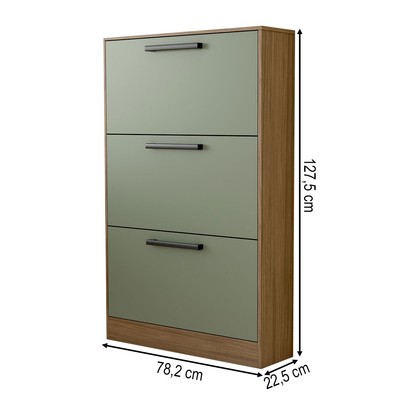 Sapateira Roma 3 Portas Freijo/Oliva - Panorama Móveis