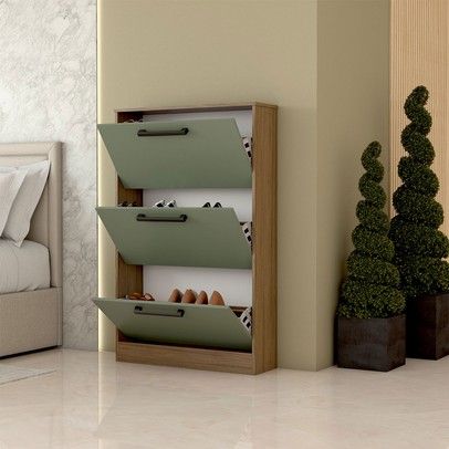 Sapateira Roma 3 Portas Freijo/Oliva - Panorama Móveis