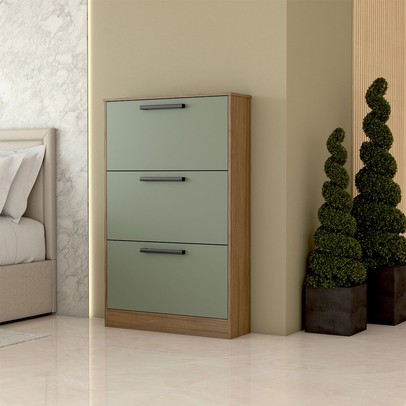 Sapateira Roma 3 Portas Freijo/Oliva - Panorama Móveis