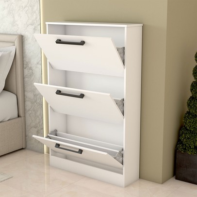 Sapateira Roma 3 Portas Branco - Panorama Móveis