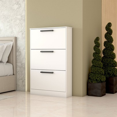 Sapateira Roma 3 Portas Branco - Panorama Móveis