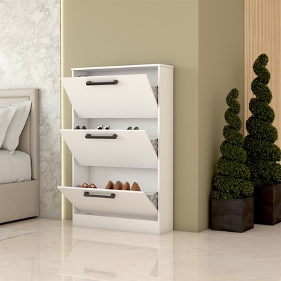 Sapateira Roma 3 Portas Branco - Panorama Móveis