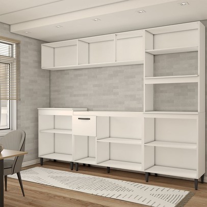 Cozinha Completa Silvana 11 Portas 1 Gaveta Branco - Panorama Móveis