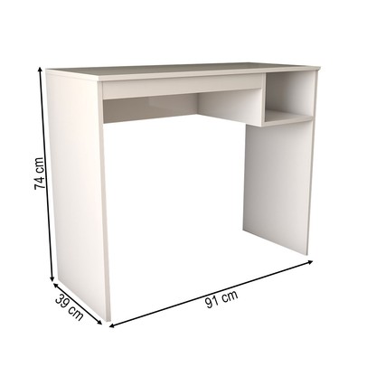 Mesa Escrivaninha Lugano 1 Nicho Branco - Panorama Móveis