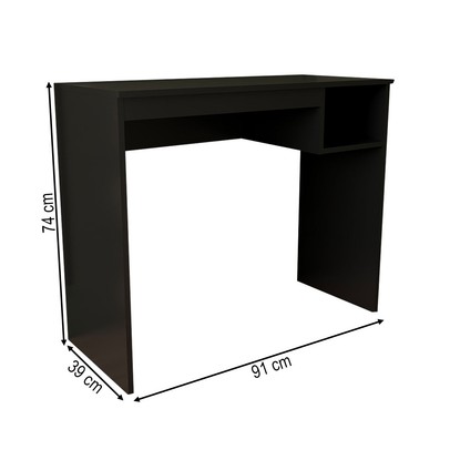Mesa Escrivaninha Lugano 1 Nicho Preto Fosco - Panorama Móveis