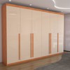 Guarda-Roupa Casal Colorado 6 Portas 8 Gavetas 100% Mdf Cinamomo/Off White - Panorama Móveis