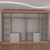 Guarda-Roupa Casal Colorado 6 Portas 8 Gavetas 100% Mdf Cinamomo/Off White - Panorama Móveis
