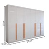 Guarda-Roupa Casal Colorado 6 Portas 8 Gavetas 100% Mdf Branco - Panorama Móveis
