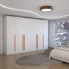 Guarda-Roupa Casal Colorado 6 Portas 8 Gavetas 100% Mdf Branco - Panorama Móveis