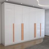 Guarda-Roupa Casal Colorado 6 Portas 8 Gavetas 100% Mdf Branco - Panorama Móveis