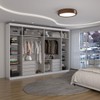 Guarda-Roupa Casal Colorado 6 Portas 8 Gavetas 100% Mdf Branco - Panorama Móveis