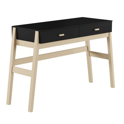 Aparador Premium 2 Gavetas Preto/Natural - Tebarrot