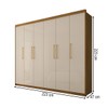 Guarda-Roupa Casal Florada 6 Portas 6 Gavetas Nature/Champanhe - Panorama Móveis