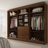 Guarda-Roupa Casal Europa 3 Portas 4 Gavetas 100% Mdf com Espelho Castanho/Preto - Panorama Móveis