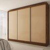 Guarda-Roupa Casal Europa 3 Portas 4 Gavetas 100% Mdf Castanho/Nude - Panorama Móveis