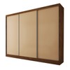 Guarda-Roupa Casal Europa 3 Portas 4 Gavetas 100% Mdf Castanho/Nude - Panorama Móveis