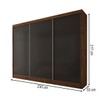 Guarda-Roupa Casal Europa 3 Portas 4 Gavetas 100% Mdf Castanho/Preto - Panorama Móveis