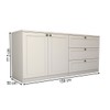 Cômoda Americana 2 Portas 3 Gavetas 100% Mdf Branco Fosco - Panorama Móveis