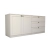 Cômoda Americana 2 Portas 3 Gavetas 100% Mdf Branco Fosco - Panorama Móveis