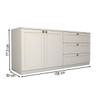 Rack Americano 2 Portas 3 Gavetas 100% Mdf Branco Fosco - Panorama Móveis