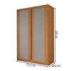 Guarda-Roupa Solteiro Flex 2 Portas 100% Mdf Flex Cinamomo/Fendi - Panorama Móveis