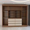 Guarda-Roupa Casal Luxúria 4 Portas 6 Gavetas com Espelho Cinamomo - Panorama Móveis