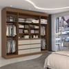 Guarda-Roupa Casal Luxúria 4 Portas 6 Gavetas com Espelho Cinamomo - Panorama Móveis