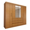 Guarda-Roupa Casal Luxúria 4 Portas 6 Gavetas com Espelho Cinamomo - Panorama Móveis