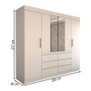 Guarda-Roupa Casal Luxúria 4 Portas 6 Gavetas com Espelho Branco - Panorama Móveis